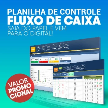 Planilha de Controle de Fluxo de Caixa Simples em Excel 1.0