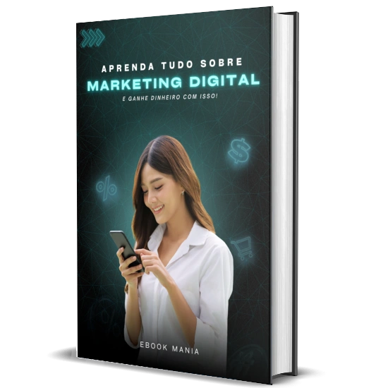 Capa 3D Aprenda Tudo Sobre Marketing Digital